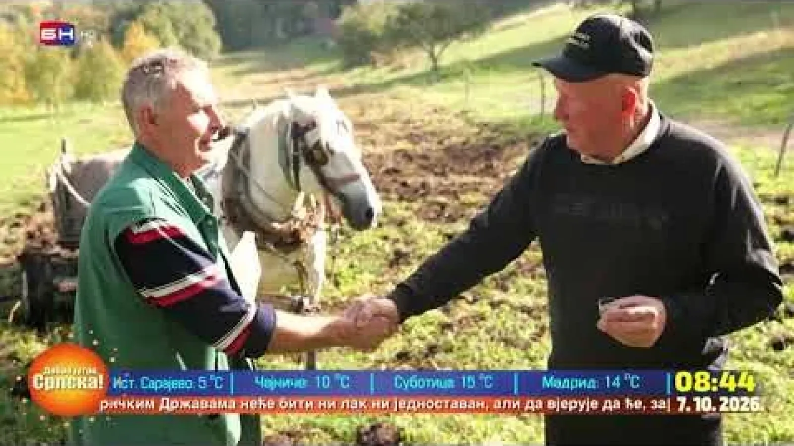 Зоран Црнчевић из Мркоњић Града још увијек оре уз помоћ коњских запрега