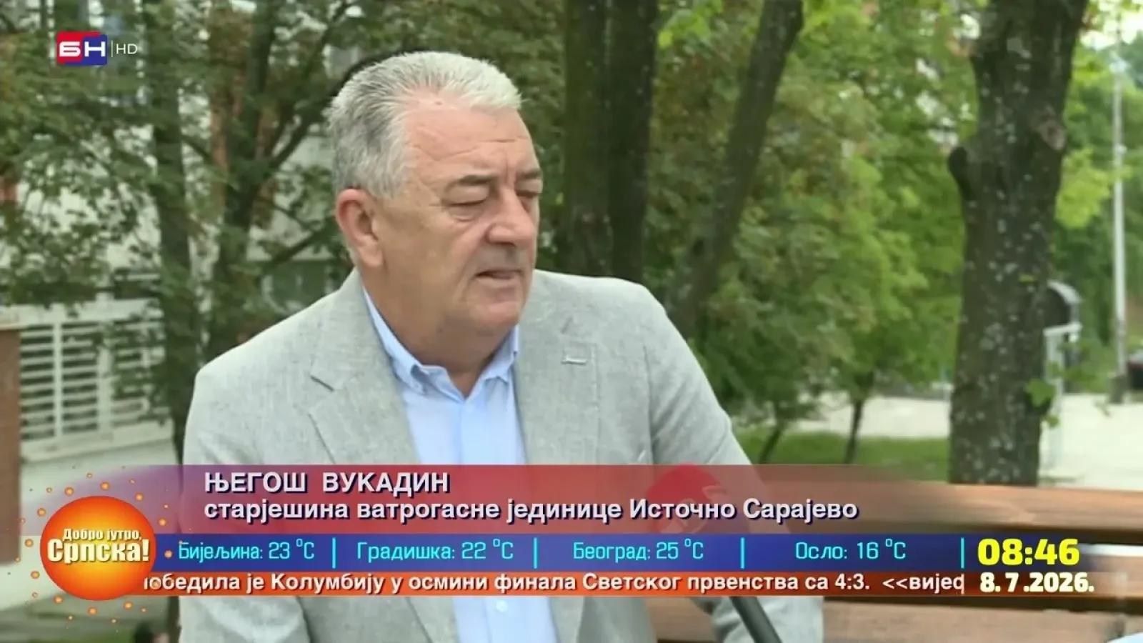 Vukadin: Apel građanima Istočnog Sarajeva i okoline da ne pale vatru na otvorenom