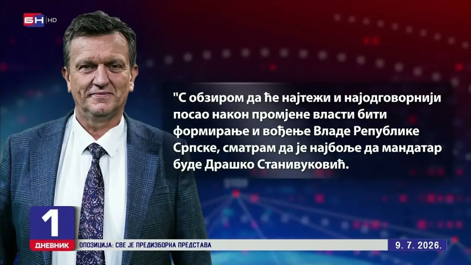 Blanuša: Nakon pobjede, mandatar za sastav Vlade Stanivuković