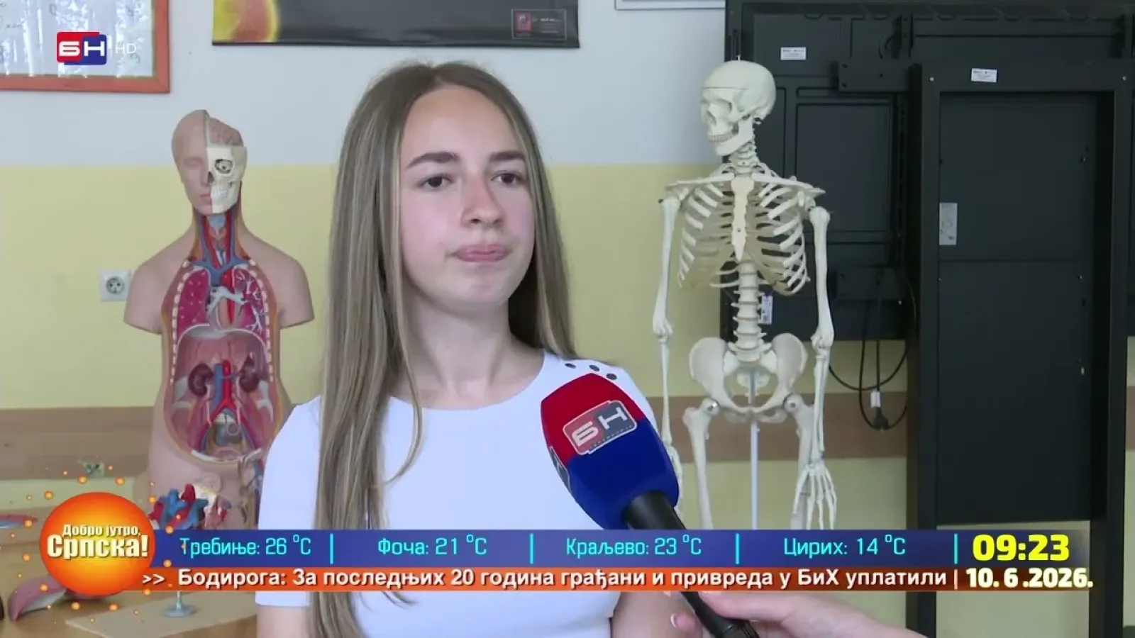 Banjaluka: Učenici Medicinske škole u Bijeljini osvojili prvo mjesto na takmičenju iz anatomije