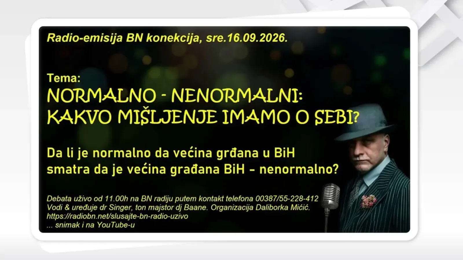 NORMALNO - NENORMALNI: Kakvo mišljenje imamo o sebi? || BN KONEKCIJA