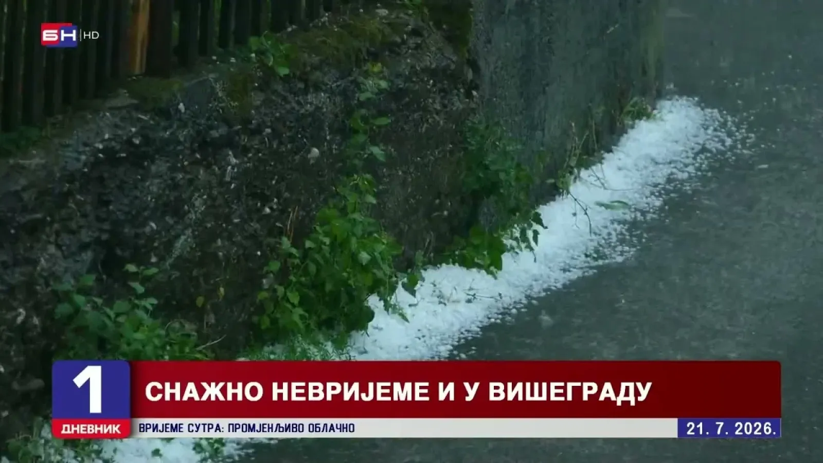 Višegrad: Padao grad veličine oraha, za sada nema prijavljene štete