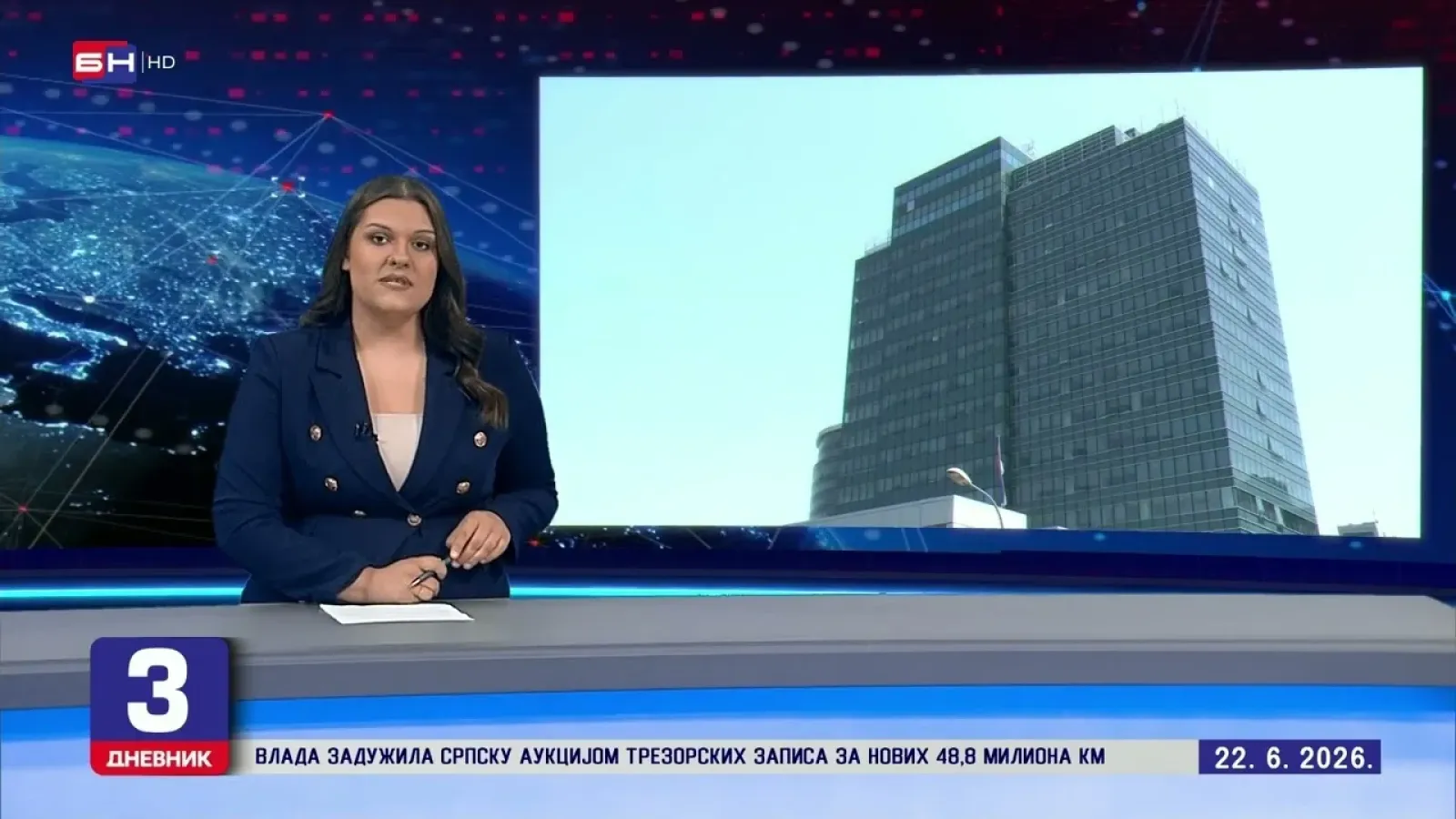 Vlada je danas zadužila Republiku Srpsku aukcijom trezorskih zapisa za novih 48,8 miliona maraka