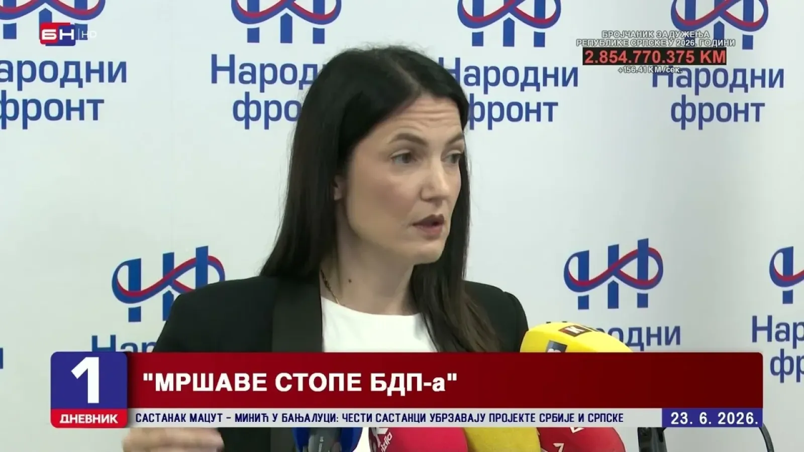 Jelena Trivić: 40 odsto budžeta Srpske sastoji se od zaduženja