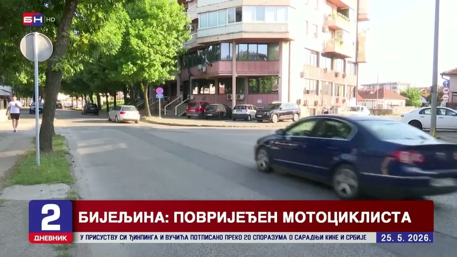 Saobraćajna nezgoda u Bijeljini: Udaren motociklista