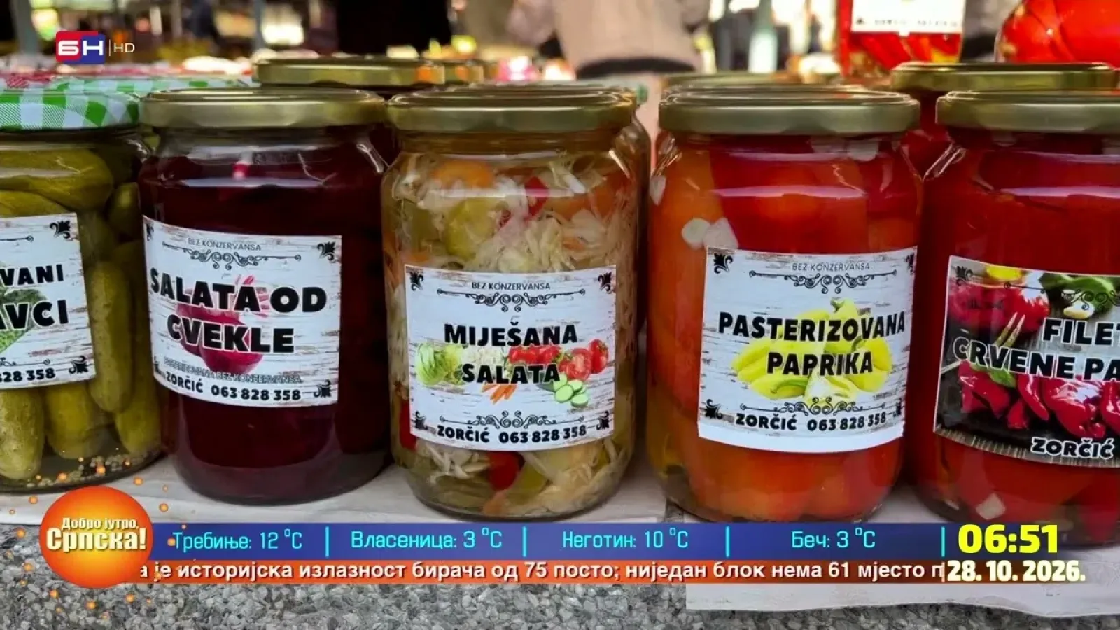 Zimnicu koju priprema Nevenka Zorčić možete pronaći na dobojskoj zelenoj pijaci