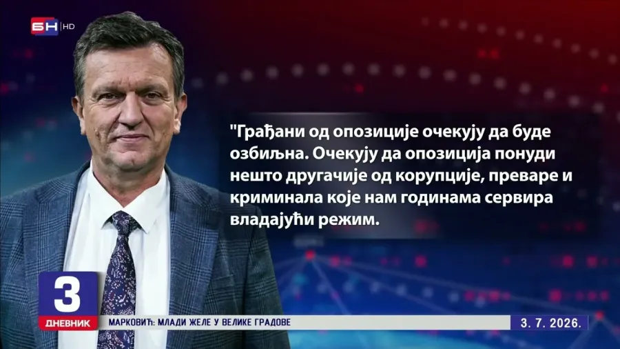 Blanuša prozvao opozicione aktere: Pomažete režimu!