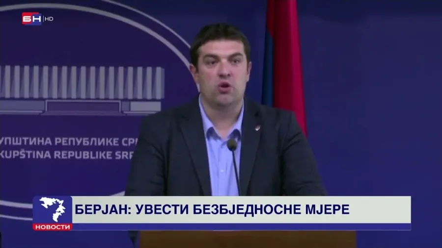 Берјан: Хитно увести ванредне безбједносне мјере на подручју Источног Сарајева