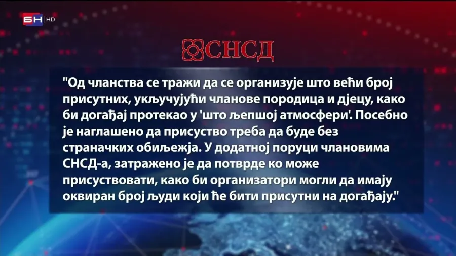 СНСД Угљевик позива чланство на скуп без страначких обиљежја
