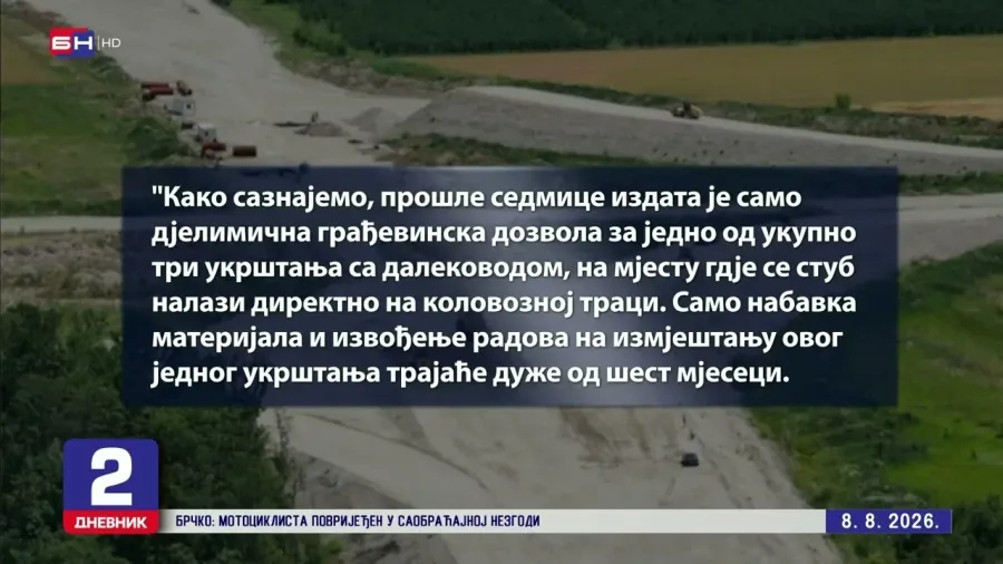 Касне радови на изградњи дионице аутопута Рача-Бијељина