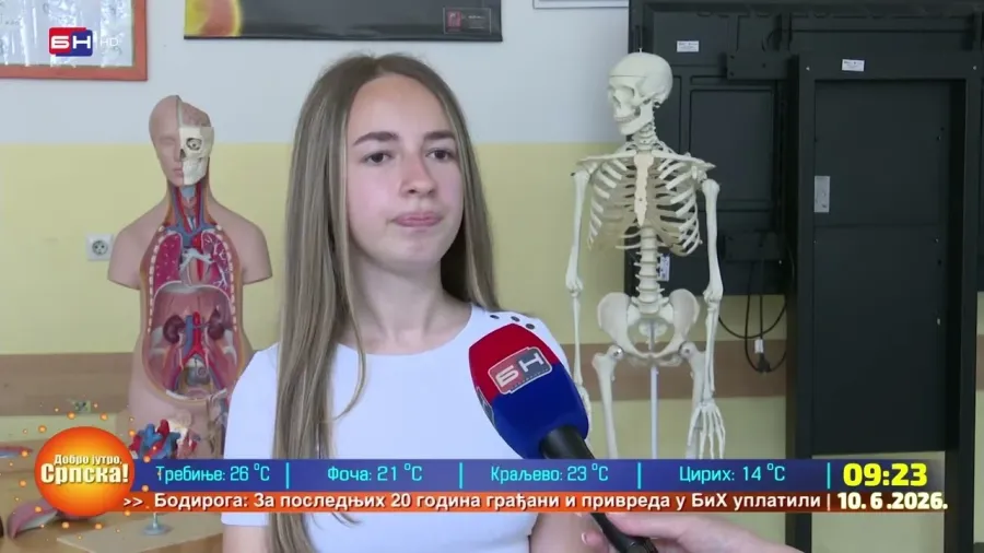 Banjaluka: Učenici Medicinske škole u Bijeljini osvojili prvo mjesto na takmičenju iz anatomije