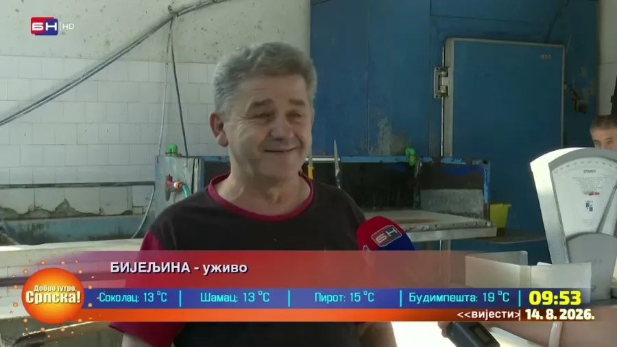 Мирко Николић: Најпродаваније рибе су шаран, пастрмка и ослић, а цијене су приступачне