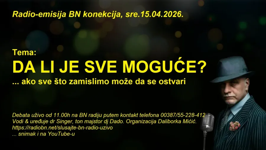 Слушајте БН конекцију сваког радног дана од 11 до 12 часова