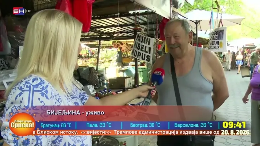 Чувени Паја ради преко 30 година на градској пијаци у Бијељини, продаје златни кукуруз