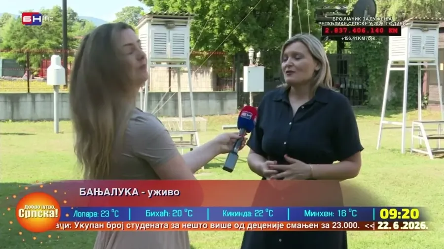 Milica Đorđević: U narednim danima biće izuzetno toplo u cijeloj Republici Srpskoj