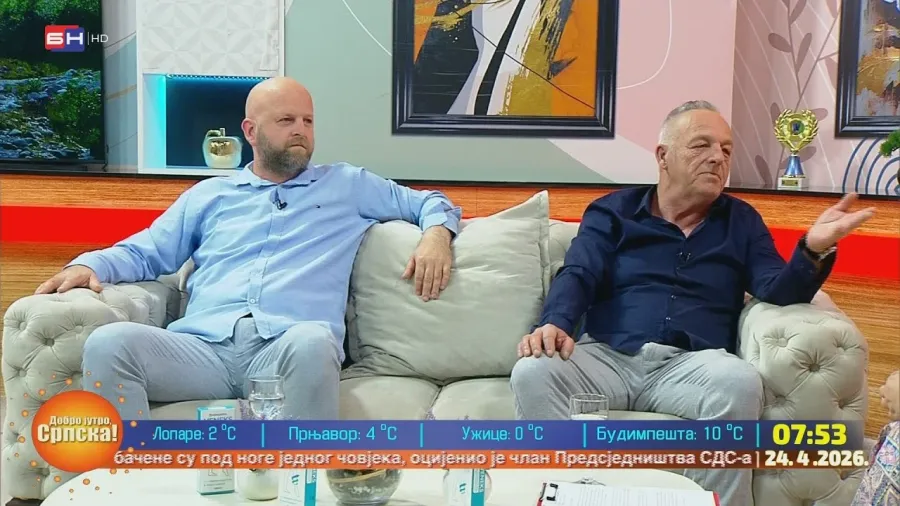 Боро и Гвидо из серије "Нијесмо ми од јуче" у Јутарњем програму БН телевизије