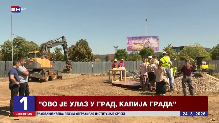 Бањалука: Станивуковић обишао радове на изградњи споменика кнезу Лазару